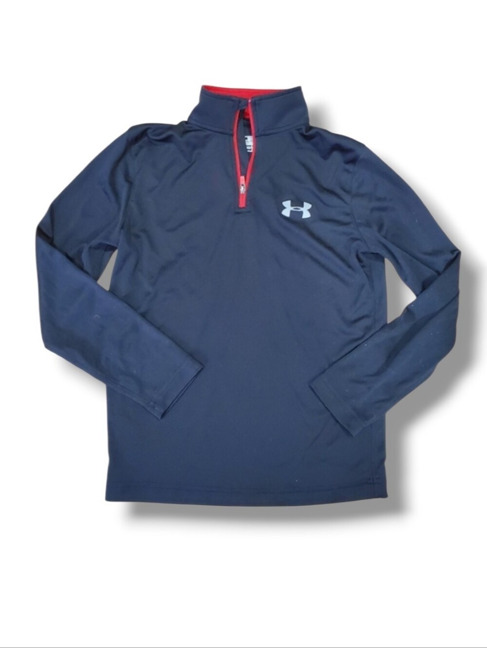 Under Armour YOUTH Black Quarter-Zip Pullover with Red Trim
